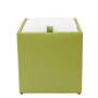 Taburet Box - imitatie piele verde/alb - 21899/21894 Taburet Box - imitatie piele verde/alb - 21899/21894