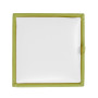 Taburet Box - imitatie piele verde/alb - 21899/21894 Taburet Box - imitatie piele verde/alb - 21899/21894