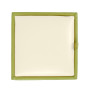 Taburet Box - imitatie piele verde/crem - 21899/21834 Taburet Box - imitatie piele verde/crem - 21899/21834