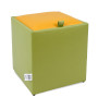 Taburet Box - imitatie piele verde/galben - 21899/22168 Taburet Box - imitatie piele verde/galben - 21899/22168