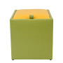Taburet Box - imitatie piele verde/galben - 21899/22168 Taburet Box - imitatie piele verde/galben - 21899/22168