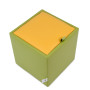 Taburet Box - imitatie piele verde/galben - 21899/22168 Taburet Box - imitatie piele verde/galben - 21899/22168