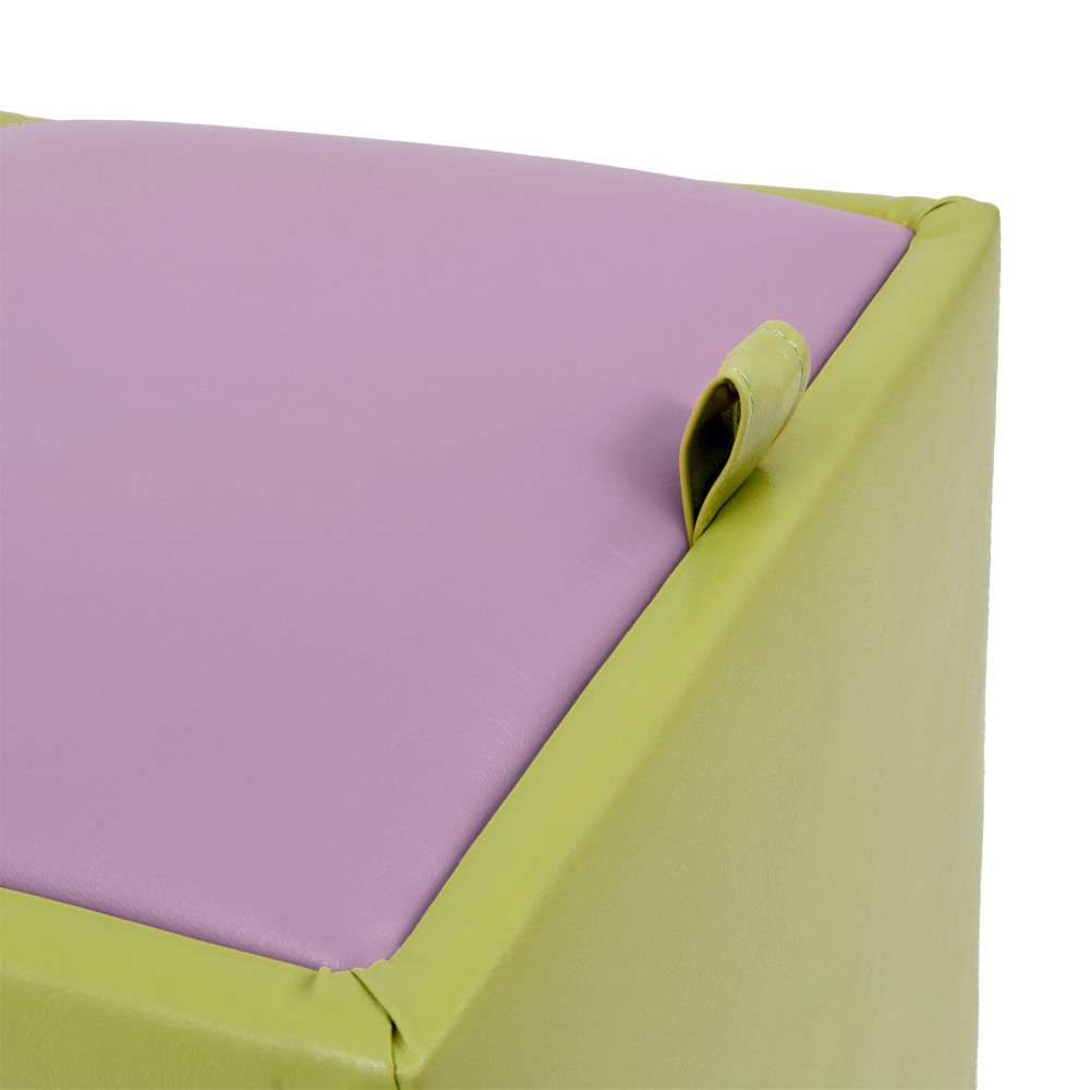 Taburet Box - imitatie piele verde/mov - 21899/21897 Taburet Box - imitatie piele verde/mov - 21899/21897