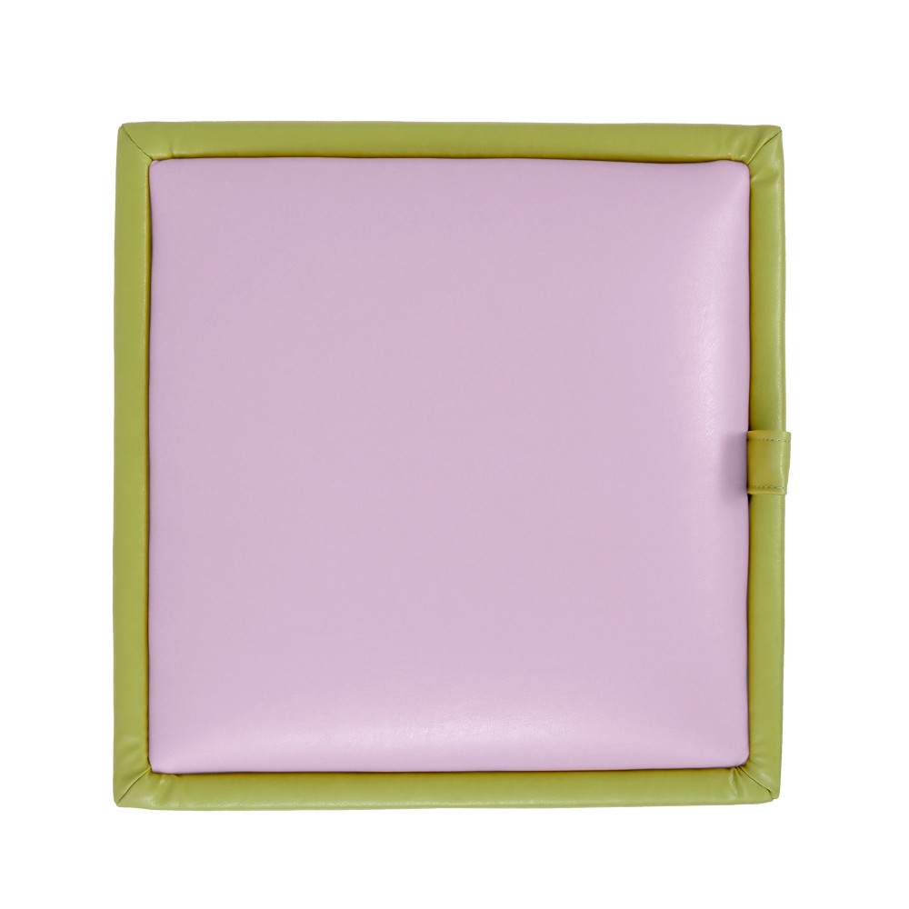 Taburet Box - imitatie piele verde/mov - 21899/21897 Taburet Box - imitatie piele verde/mov - 21899/21897
