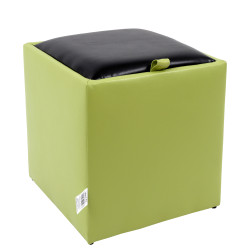 Taburet Box - imitatie piele verde/negru - 21899/21901 Taburet Box - imitatie piele verde/negru - 21899/21901