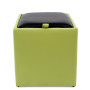 Taburet Box - imitatie piele verde/negru - 21899/21901 Taburet Box - imitatie piele verde/negru - 21899/21901