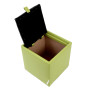 Taburet Box - imitatie piele verde/negru - 21899/21901 Taburet Box - imitatie piele verde/negru - 21899/21901