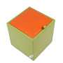 Taburet Box - imitatie piele verde/portocaliu - 21899/21895 Taburet Box - imitatie piele verde/portocaliu - 21899/21895