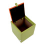 Taburet Box - imitatie piele verde/portocaliu - 21899/21895 Taburet Box - imitatie piele verde/portocaliu - 21899/21895