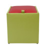 Taburet Box - imitatie piele verde/rosu - 21899/21900 Taburet Box - imitatie piele verde/rosu - 21899/21900