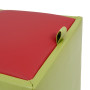 Taburet Box - imitatie piele verde/rosu - 21899/21900 Taburet Box - imitatie piele verde/rosu - 21899/21900