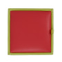 Taburet Box - imitatie piele verde/rosu - 21899/21900 Taburet Box - imitatie piele verde/rosu - 21899/21900