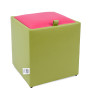 Taburet Box - imitatie piele verde/roz - 21899/21896 Taburet Box - imitatie piele verde/roz - 21899/21896