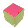 Taburet Box - imitatie piele verde/roz - 21899/21896 Taburet Box - imitatie piele verde/roz - 21899/21896
