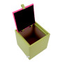 Taburet Box - imitatie piele verde/roz - 21899/21896 Taburet Box - imitatie piele verde/roz - 21899/21896