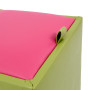 Taburet Box - imitatie piele verde/roz - 21899/21896 Taburet Box - imitatie piele verde/roz - 21899/21896
