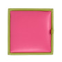 Taburet Box - imitatie piele verde/roz - 21899/21896 Taburet Box - imitatie piele verde/roz - 21899/21896