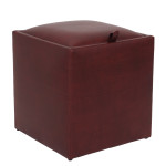Taburet Box - imitatie piele bordo - 21902