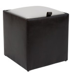 Taburet Box - imitatie piele wenge/alb - 21835/21894