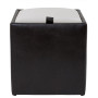 Taburet Box - imitatie piele wenge/alb - 21835/21894 Taburet Box - imitatie piele wenge/alb - 21835/21894