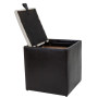 Taburet Box - imitatie piele wenge/alb - 21835/21894 Taburet Box - imitatie piele wenge/alb - 21835/21894
