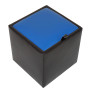 Taburet Box - imitatie piele wenge/albastru - 21835/21898 Taburet Box - imitatie piele wenge/albastru - 21835/21898