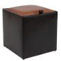 Taburet Box - imitatie piele wenge/coniac - 21835/8070 Taburet Box - imitatie piele wenge/coniac - 21835/8070