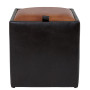 Taburet Box - imitatie piele wenge/coniac - 21835/8070 Taburet Box - imitatie piele wenge/coniac - 21835/8070