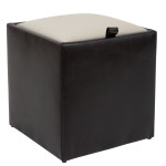 Taburet Box - imitatie piele wenge/crem - 21835/21834