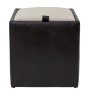 Taburet Box - imitatie piele wenge/crem - 21835/21834 Taburet Box - imitatie piele wenge/crem - 21835/21834