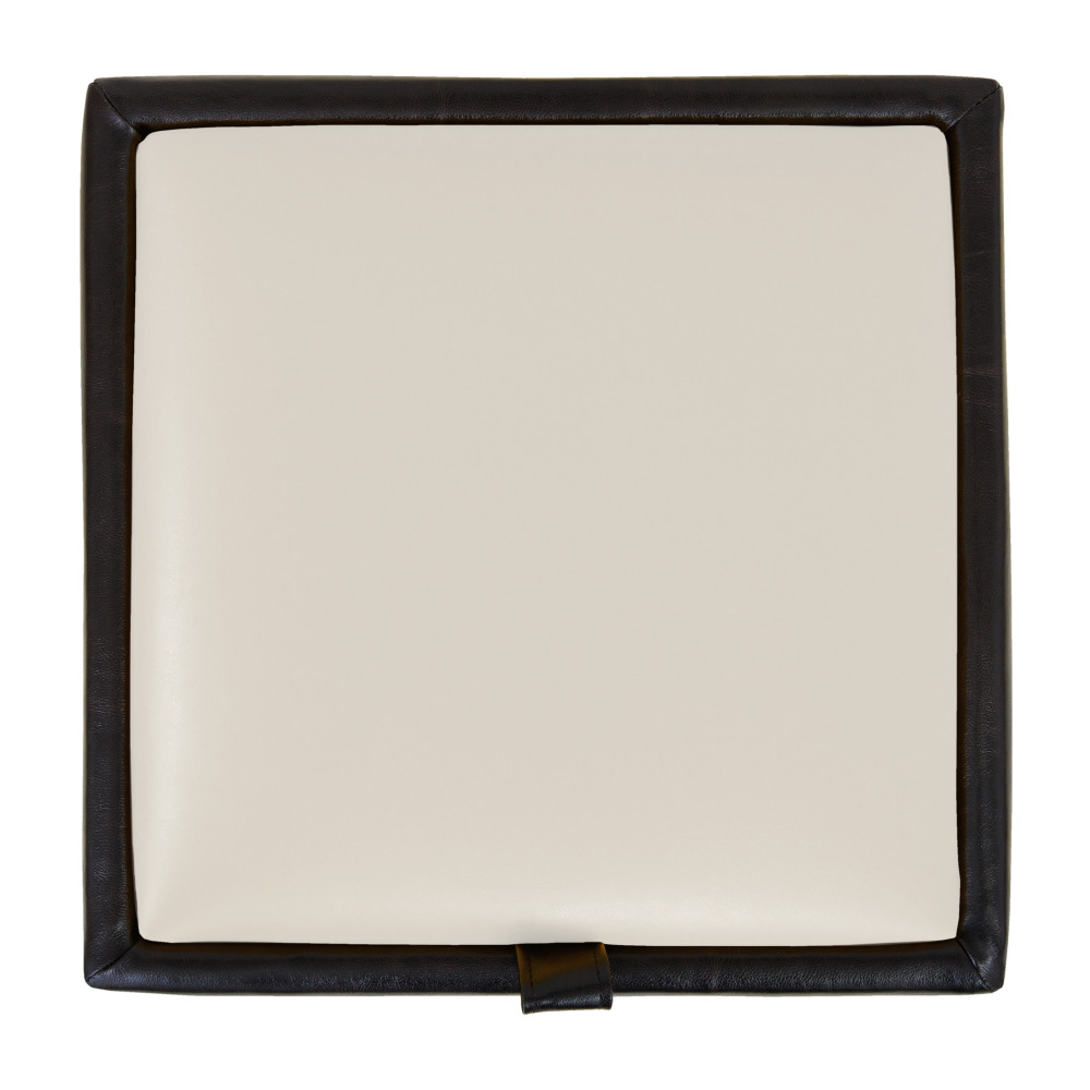 Taburet Box - imitatie piele wenge/crem - 21835/21834 Taburet Box - imitatie piele wenge/crem - 21835/21834