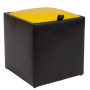 Taburet Box - imitatie piele wenge/galben - 21835/22168 Taburet Box - imitatie piele wenge/galben - 21835/22168