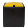 Taburet Box - imitatie piele wenge/galben - 21835/22168 Taburet Box - imitatie piele wenge/galben - 21835/22168