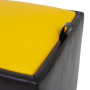 Taburet Box - imitatie piele wenge/galben - 21835/22168 Taburet Box - imitatie piele wenge/galben - 21835/22168