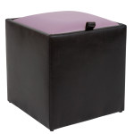 Taburet Box - imitatie piele wenge/mov - 21835/21897