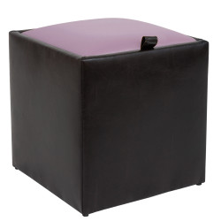Taburet Box - imitatie piele wenge/mov - 21835/21897 Taburet Box - imitatie piele wenge/mov - 21835/21897