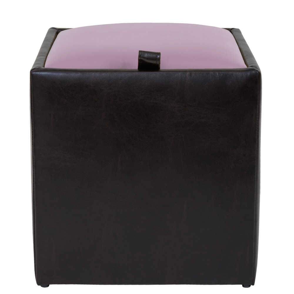 Taburet Box - imitatie piele wenge/mov - 21835/21897 Taburet Box - imitatie piele wenge/mov - 21835/21897