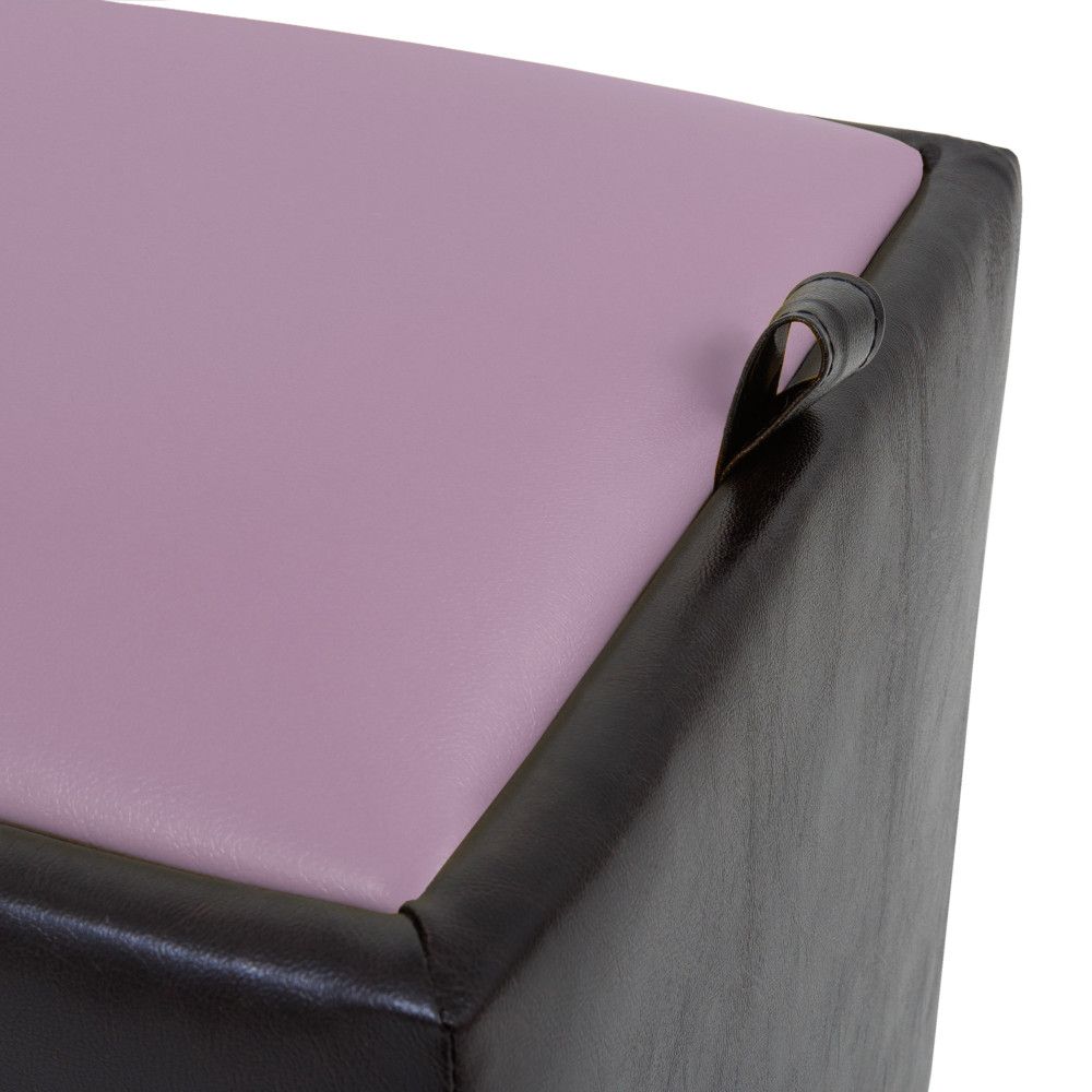 Taburet Box - imitatie piele wenge/mov - 21835/21897 Taburet Box - imitatie piele wenge/mov - 21835/21897