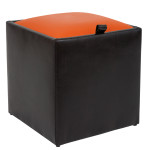 Taburet Box - imitatie piele wenge/portocaliu - 21835/21895