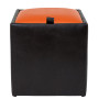 Taburet Box - imitatie piele wenge/portocaliu - 21835/21895 Taburet Box - imitatie piele wenge/portocaliu - 21835/21895