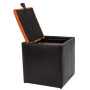Taburet Box - imitatie piele wenge/portocaliu - 21835/21895 Taburet Box - imitatie piele wenge/portocaliu - 21835/21895