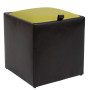 Taburet Box - imitatie piele wenge/verde - 21835/21899 Taburet Box - imitatie piele wenge/verde - 21835/21899