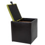Taburet Box - imitatie piele wenge/verde - 21835/21899 Taburet Box - imitatie piele wenge/verde - 21835/21899