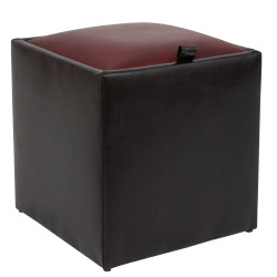Taburet Box - imitatie piele wenge/bordo - 21835/21902 Taburet Box - imitatie piele wenge/bordo - 21835/21902
