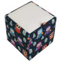 Taburet Box - stofa print bufnite/imitatie piele alb Taburet Box - stofa print bufnite/imitatie piele alb