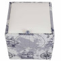 Taburet Box - stofa print corabii gri/imitatie piele alb Taburet Box - stofa print corabii gri/imitatie piele alb