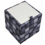 Taburet Box - stofa print patch patrate/imitatie piele alb Taburet Box - stofa print patch patrate/imitatie piele alb