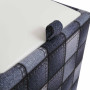 Taburet Box - stofa print patch patrate/imitatie piele alb Taburet Box - stofa print patch patrate/imitatie piele alb