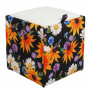 Taburet Box - stofa print flori de camp/imitatie piele alb Taburet Box - stofa print flori de camp/imitatie piele alb