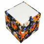Taburet Box - stofa print flori de camp/imitatie piele alb Taburet Box - stofa print flori de camp/imitatie piele alb